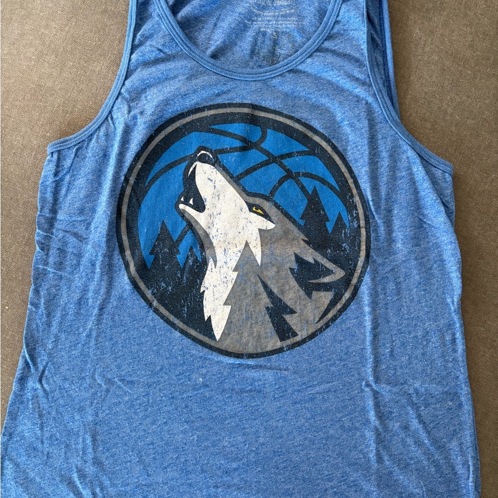 Minnesota Timberwolves Karl Anthony Towns 32 BLUE/BLACK Tank Top - Sz Small
